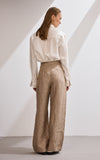 Pleated Wide Leg Linen Pants