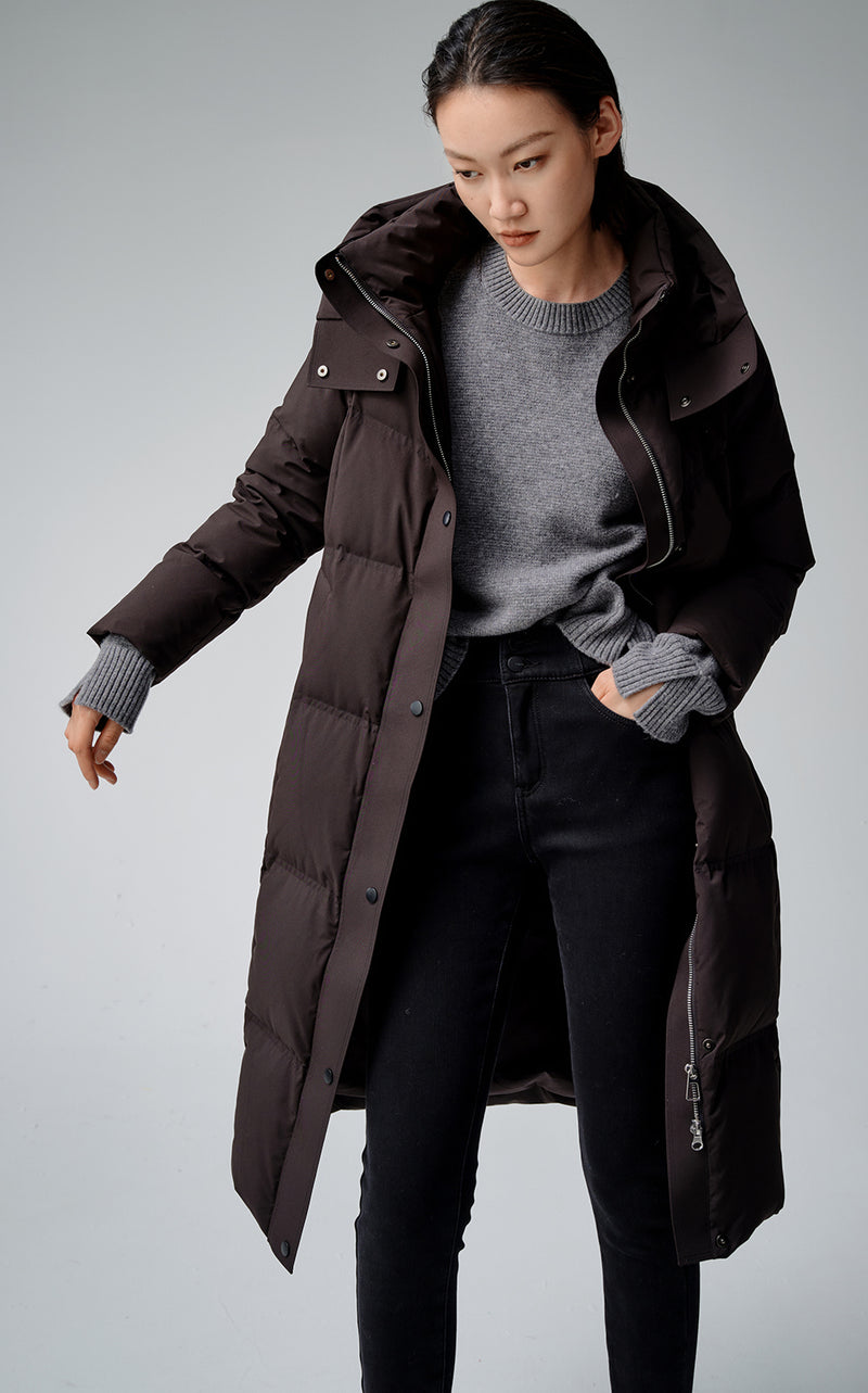 Hoodie Long Down Coat