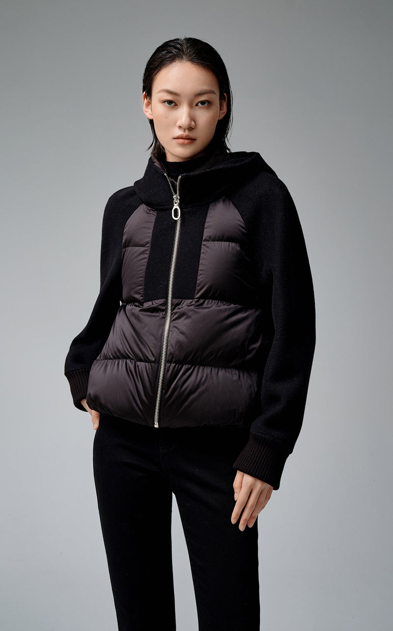 Hoodie Wool Down Jacket