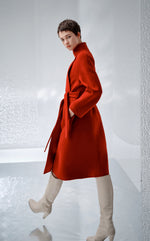 Side Button Long Wool Coat