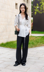 Double Waist Wide Leg Pants