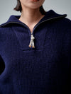 Mock Neck Half Zip Sweater