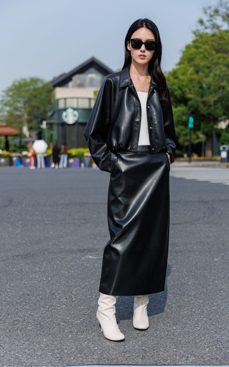 Vegan Leather Skirt