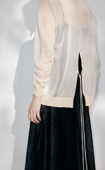 Transparent Fashion Sleeve Cardigan