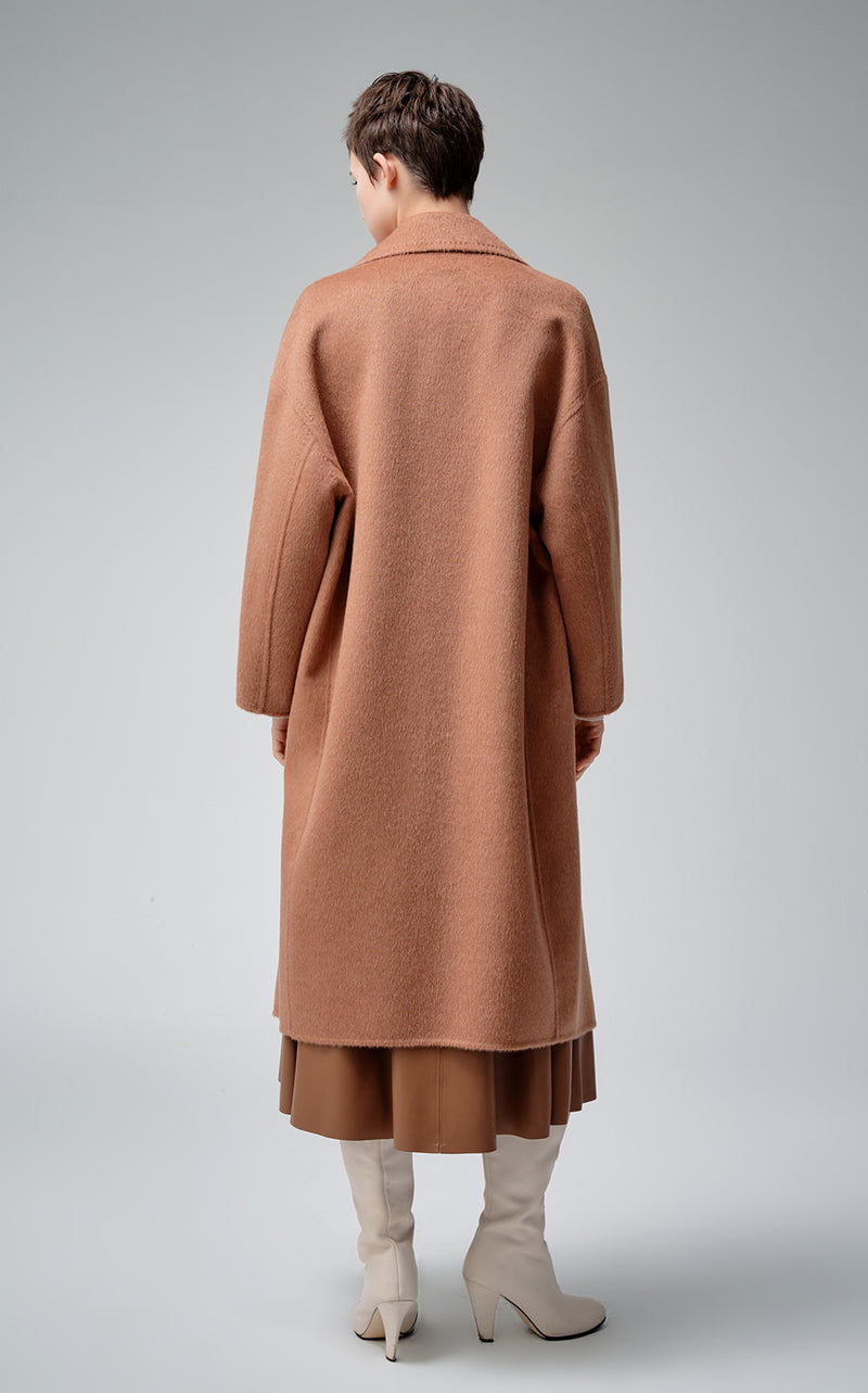 Oversized Double Breast Alpaca Wool Coat