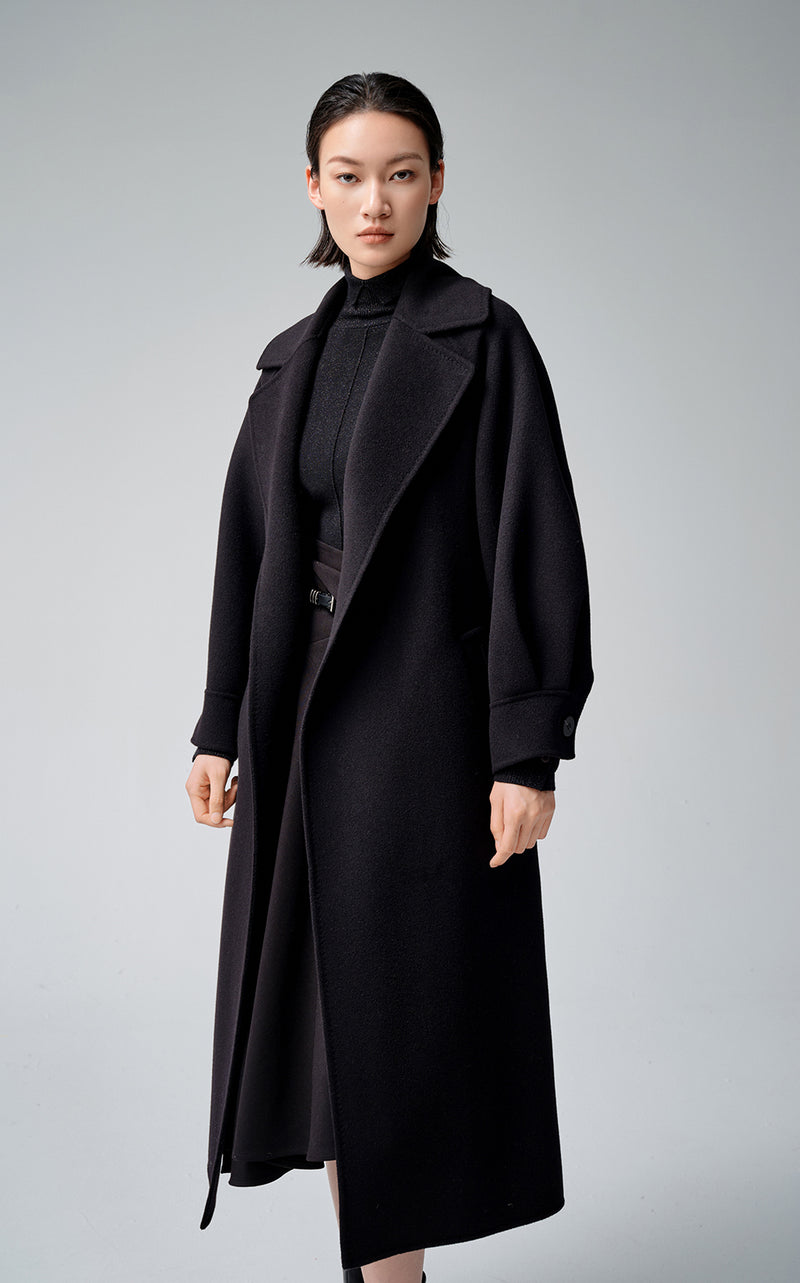 Fashion Sleeve Long Wool Coat