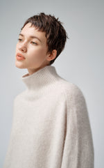 Mock Neck Angora Sweater