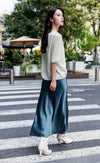 Satin A Line Skirt